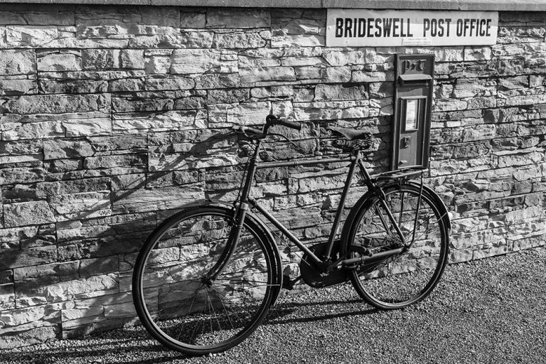 An old Bicycle in front of post office