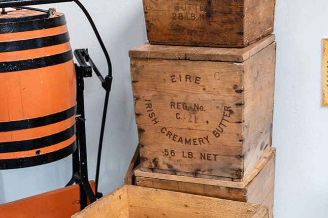 Vintage Wooden Butter Crate