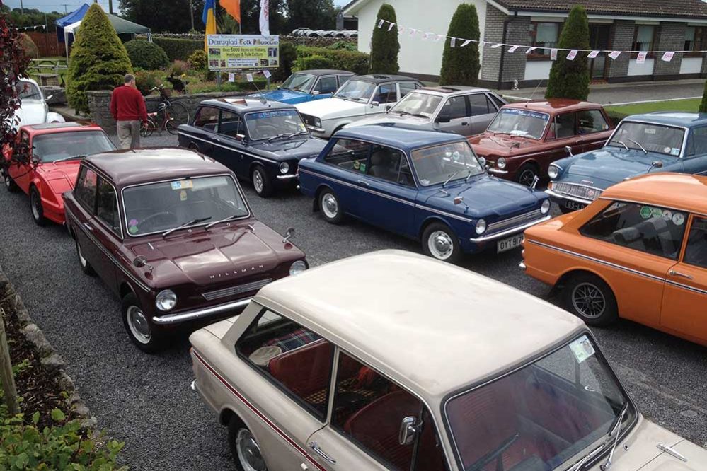 Vintage Cars Parked at Derryglad Folk & Heritage Museum